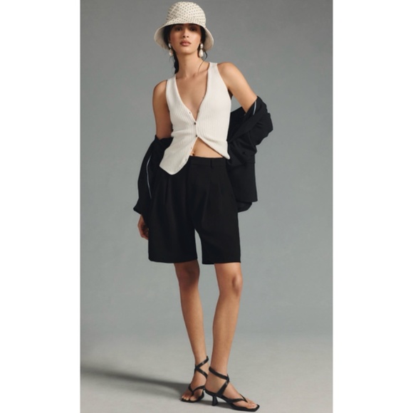 Anthropologie Avery Pleated Short Trousers 6 - Picture 6 of 14